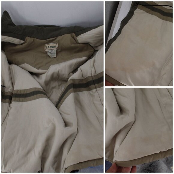 LL bean Jacket Men XLT Parka Khaki Gore-Tex Full Zip hooded insulated chore coat - Picture 16 of 16